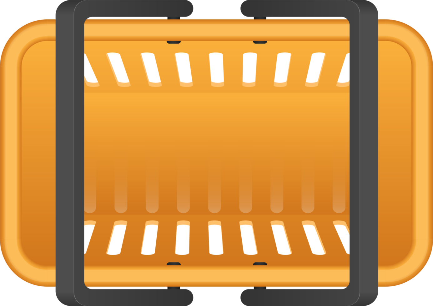 Colored grocery basket top view vector illustration png