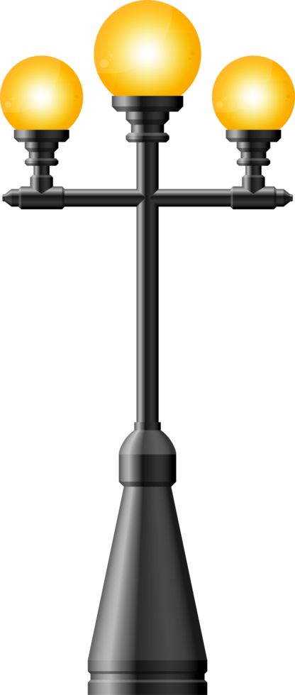 Black realistic street light clip art png