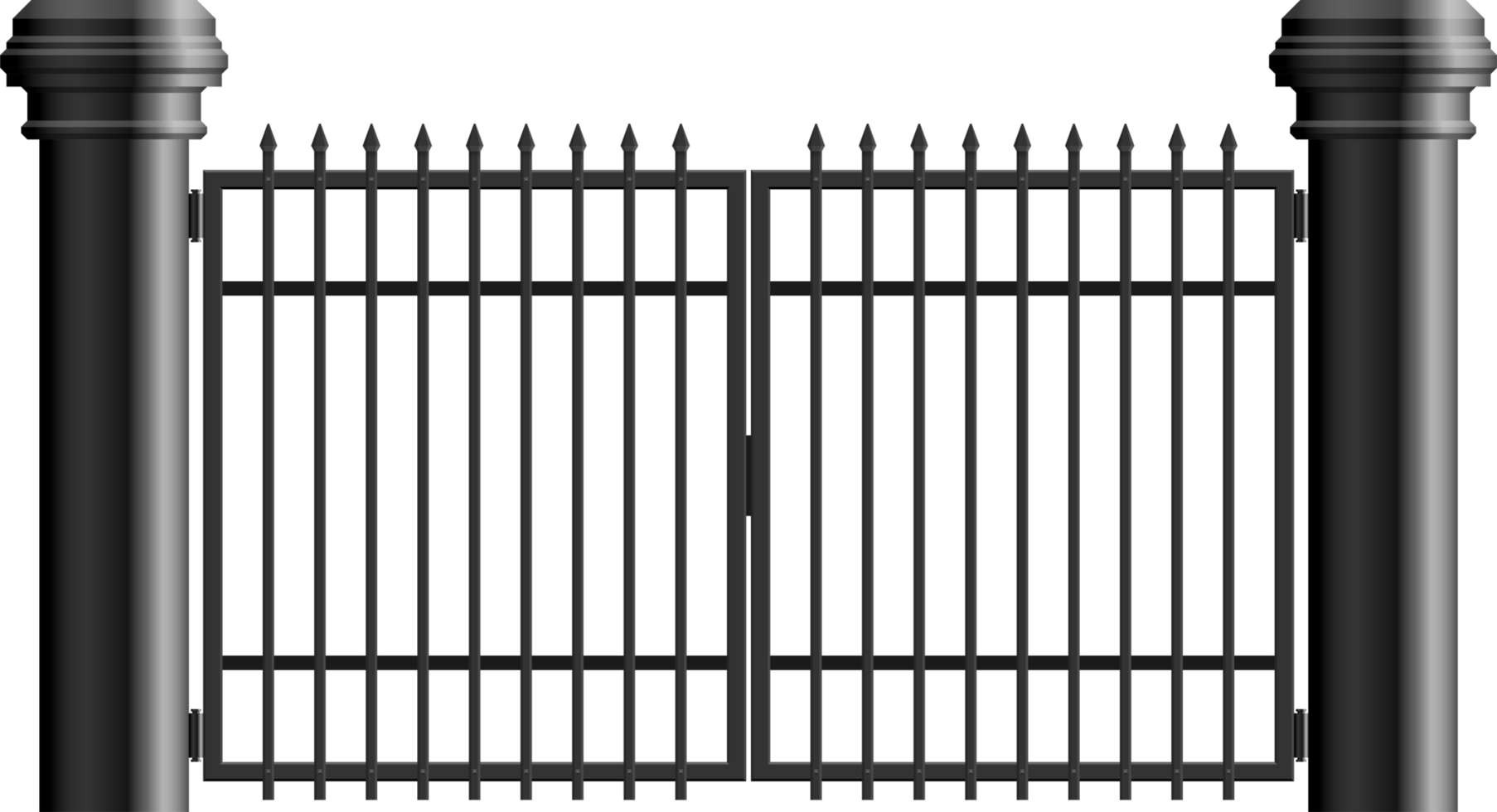 Steel gate vector illustration isolated on white png