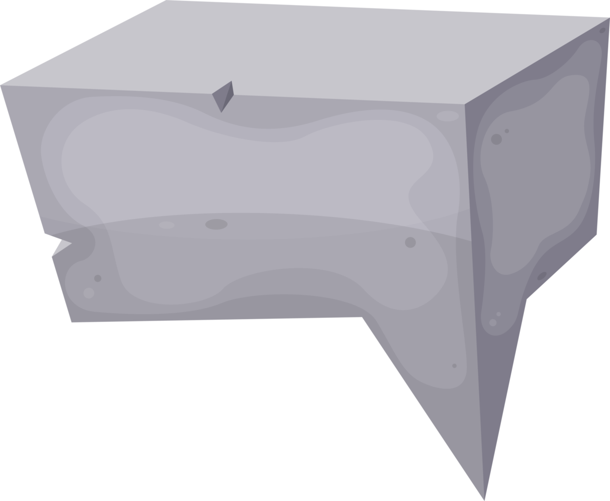 bocadillo de diálogo de piedra en estilo de dibujos animados png