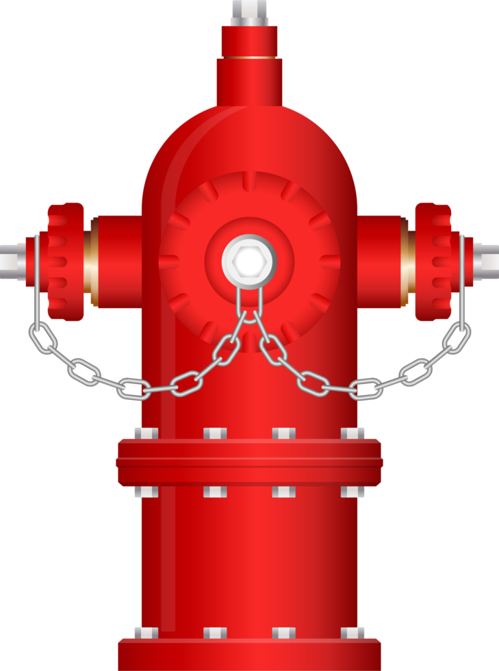 illustrazione vettoriale rossa dell'idrante antincendio isolata png