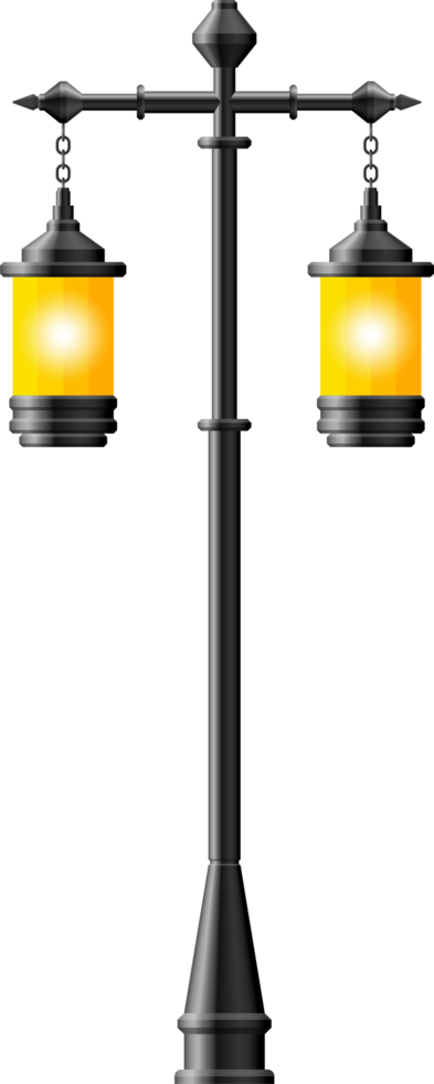 Black realistic street light clip art png