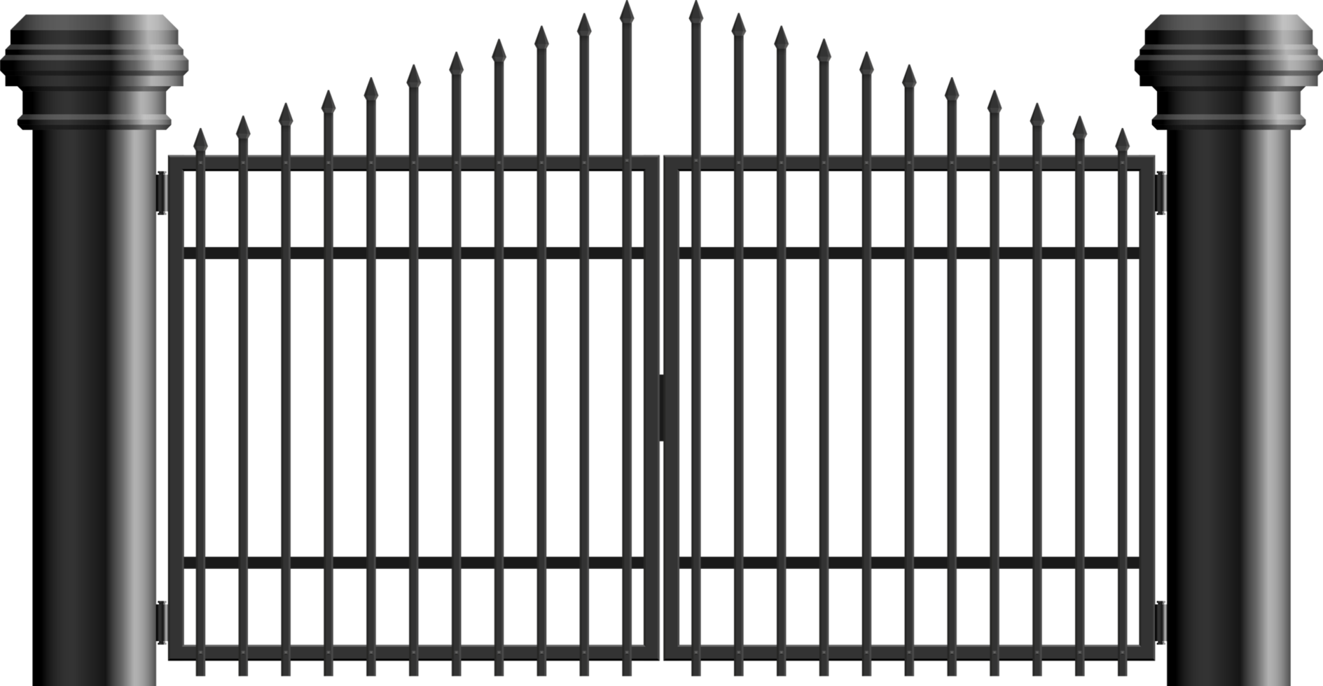 Steel gate vector illustration isolated on white png