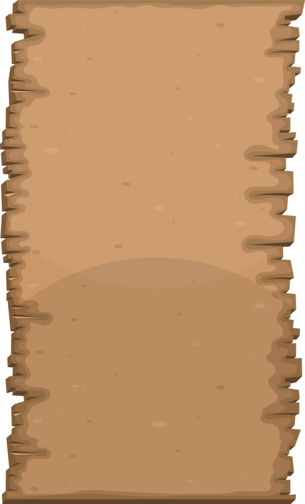 Wooden board in cartoon style png