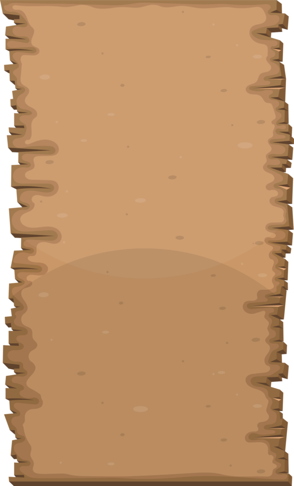 Wooden board in cartoon style png