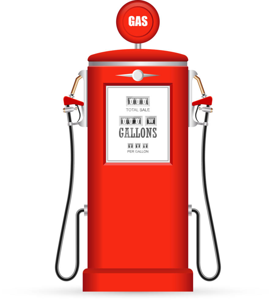 ClipArt di pompa a benzina retrò png