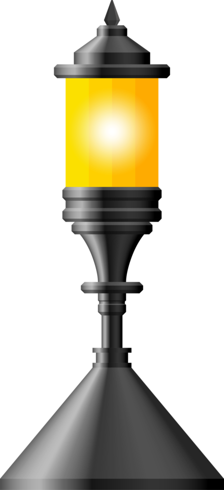 Black realistic street light clip art png