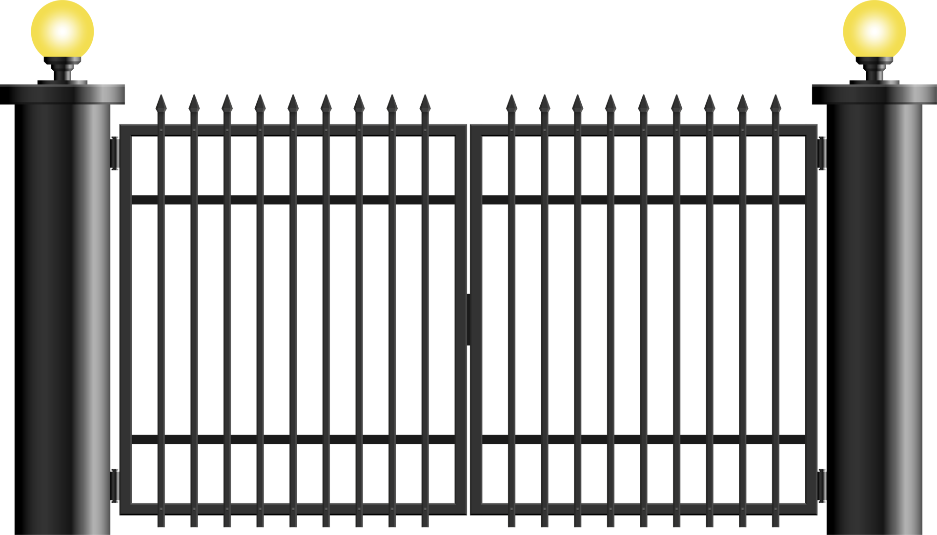 Steel gate vector illustration isolated on white 8853346 PNG