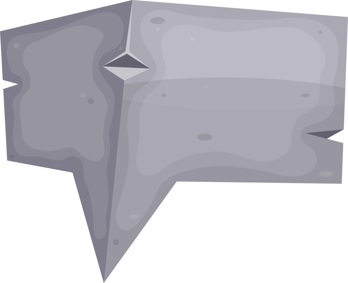 bolha do discurso de pedra em estilo cartoon png