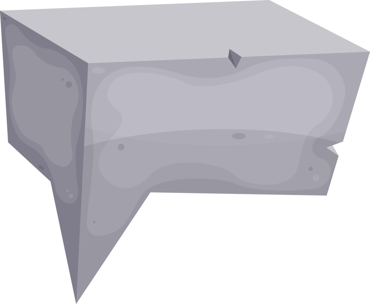 bocadillo de diálogo de piedra en estilo de dibujos animados png
