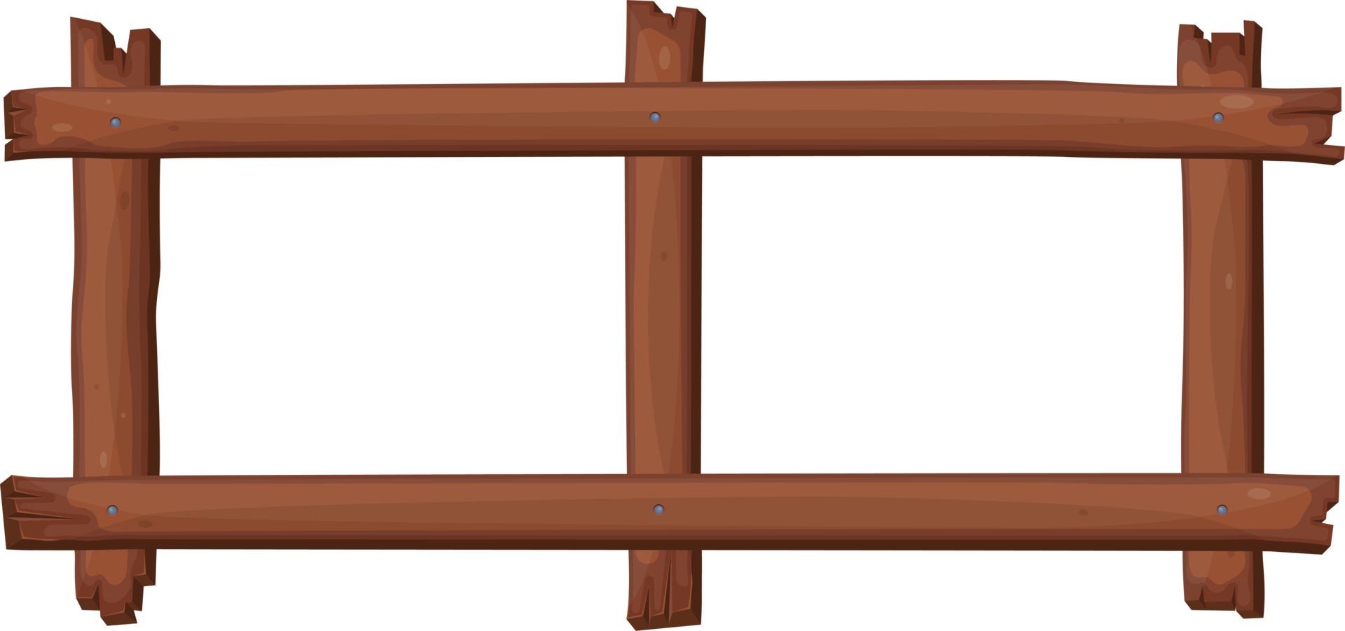 Wood frame in cartoon style png