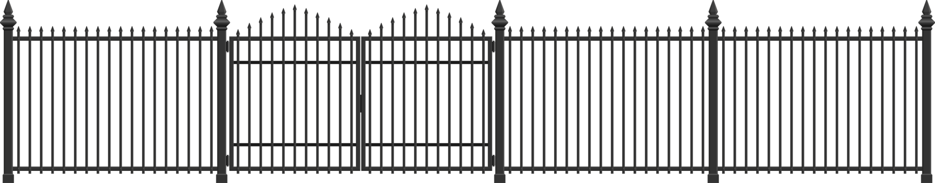 portão e cerca de aço png