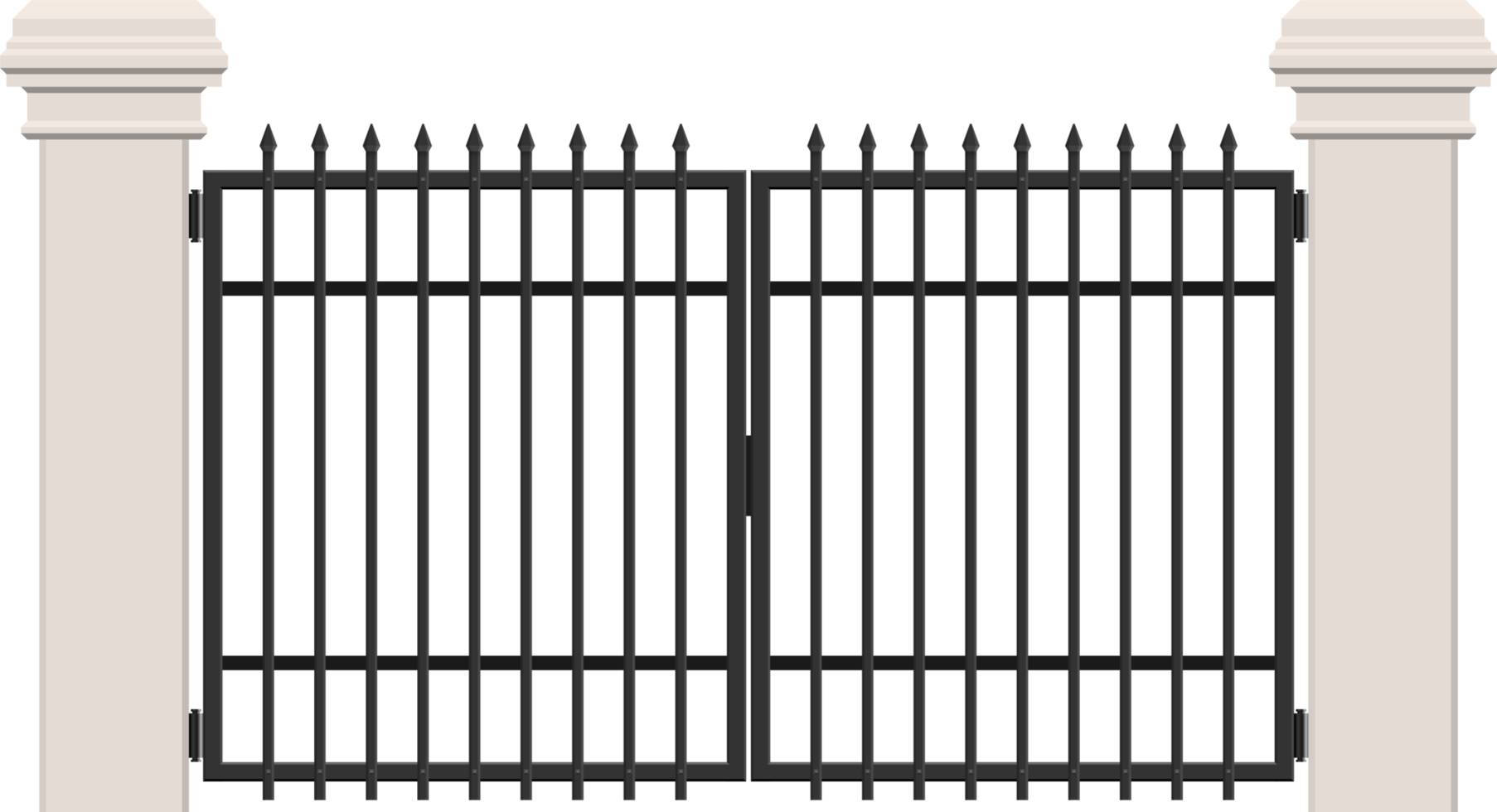 Concrete and steel gate clip art png