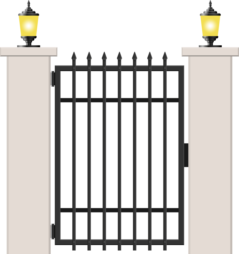 Concrete and steel gate clip art png