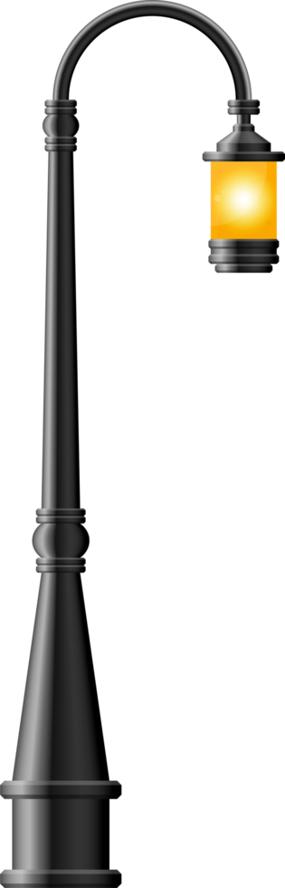 Black realistic street light clip art png