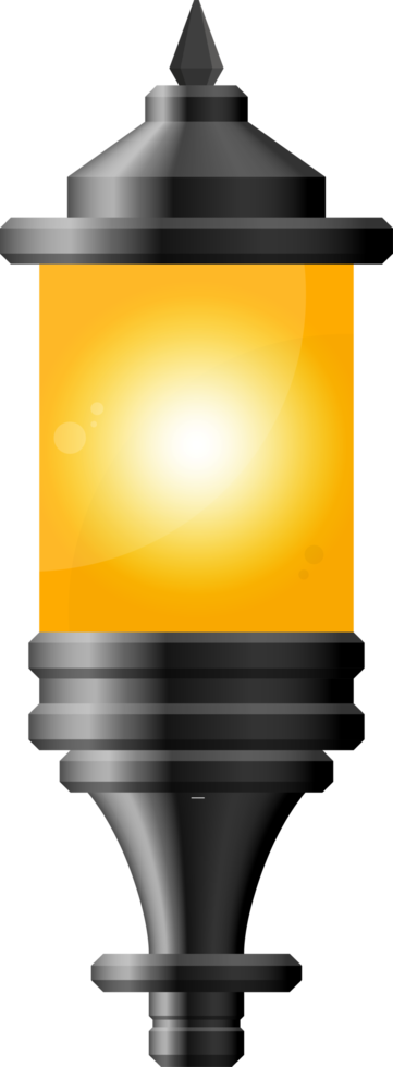 Black realistic street light clip art png