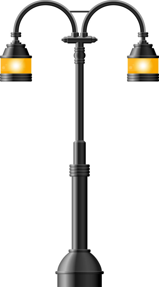 Black realistic street light clip art png