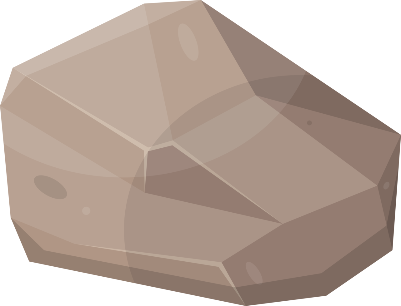 Rock stones and boulders in cartoon style png