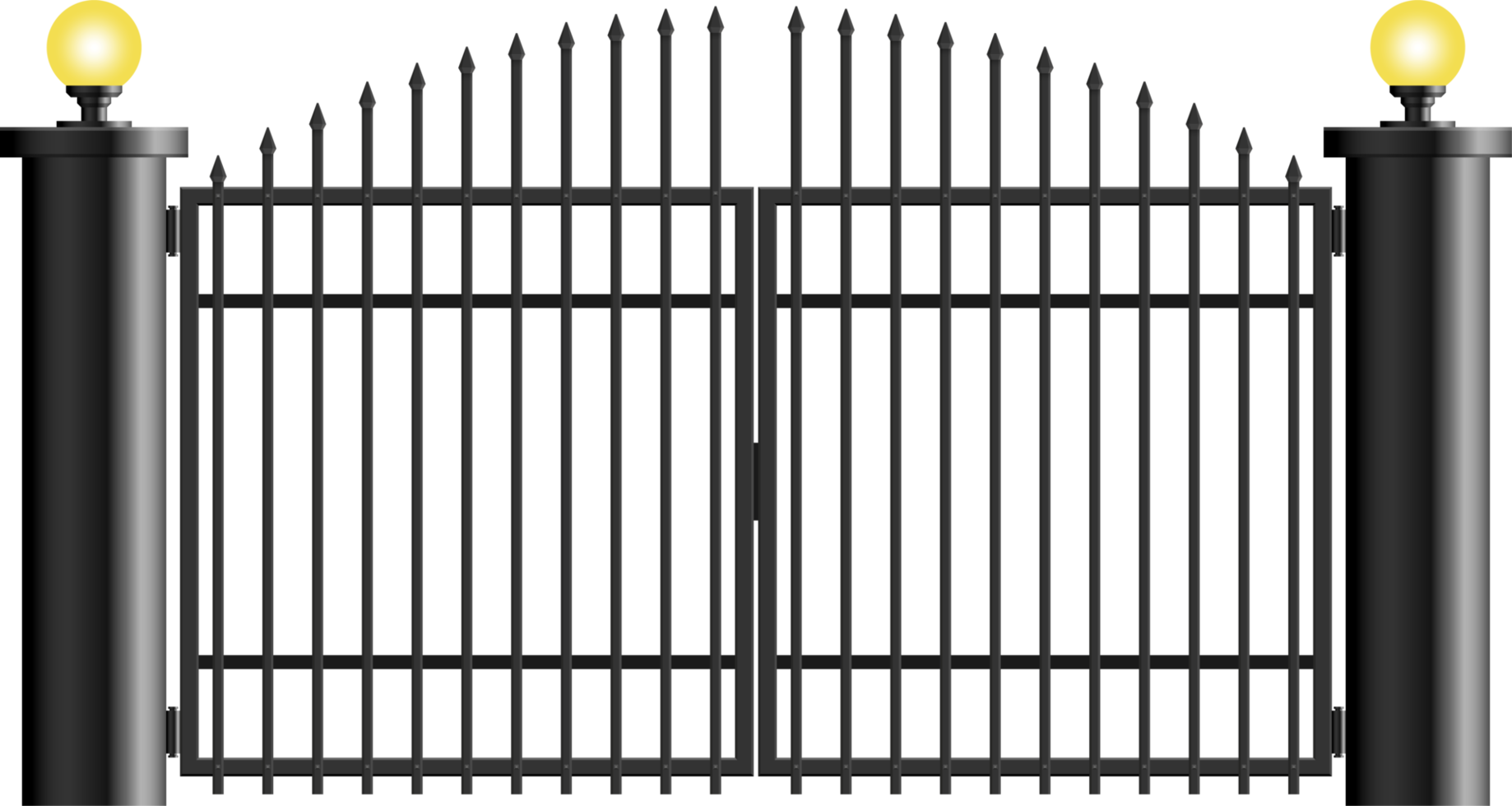 Steel gate vector illustration isolated on white png