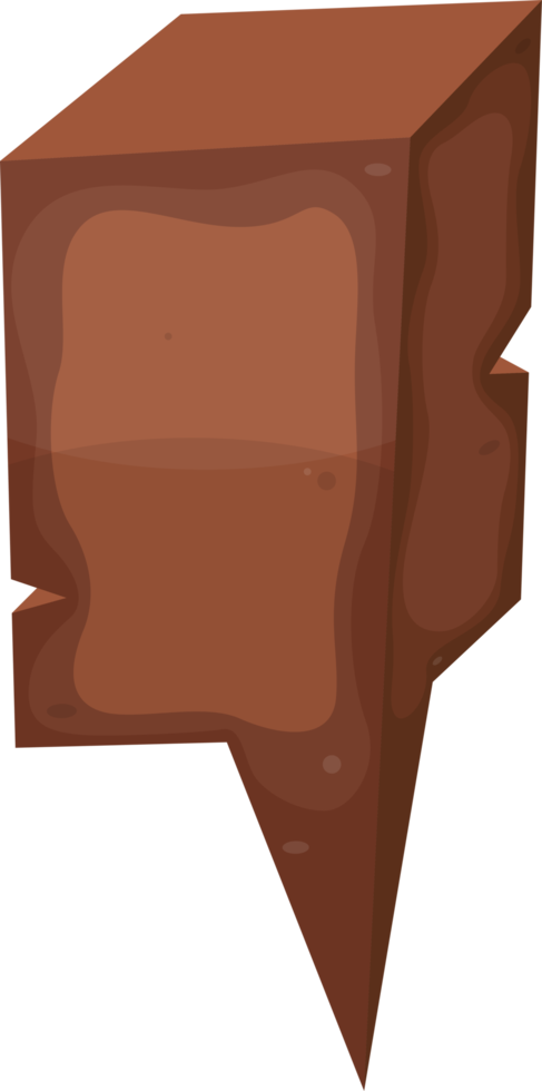 bocadillo de diálogo de madera en estilo de dibujos animados png