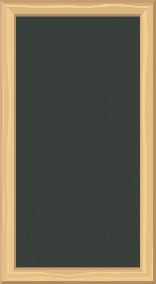 Menu chalckboard with wooden frame png