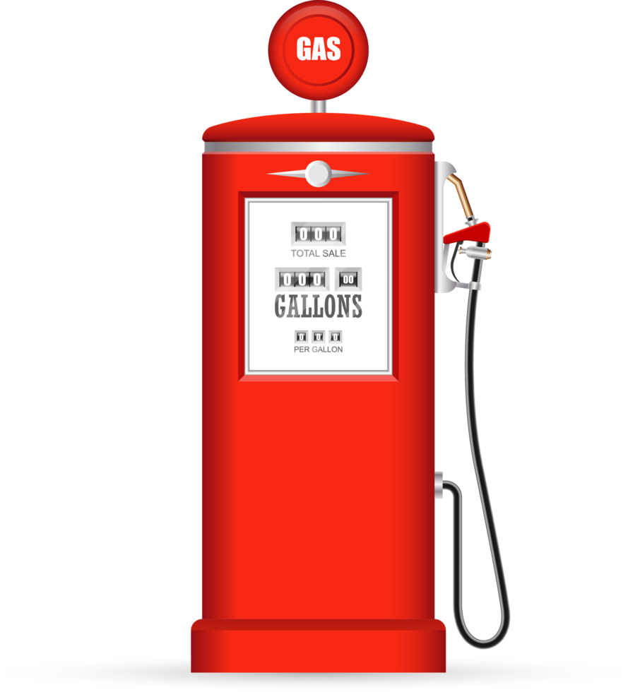 ClipArt di pompa a benzina retrò png