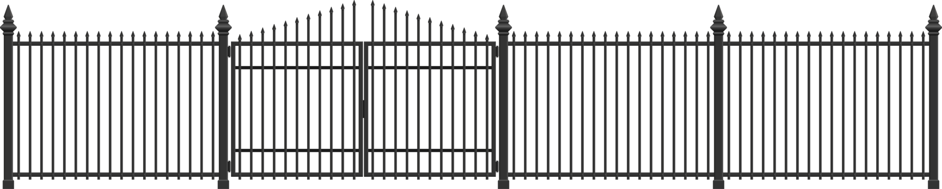 Gate and fence made from steel png