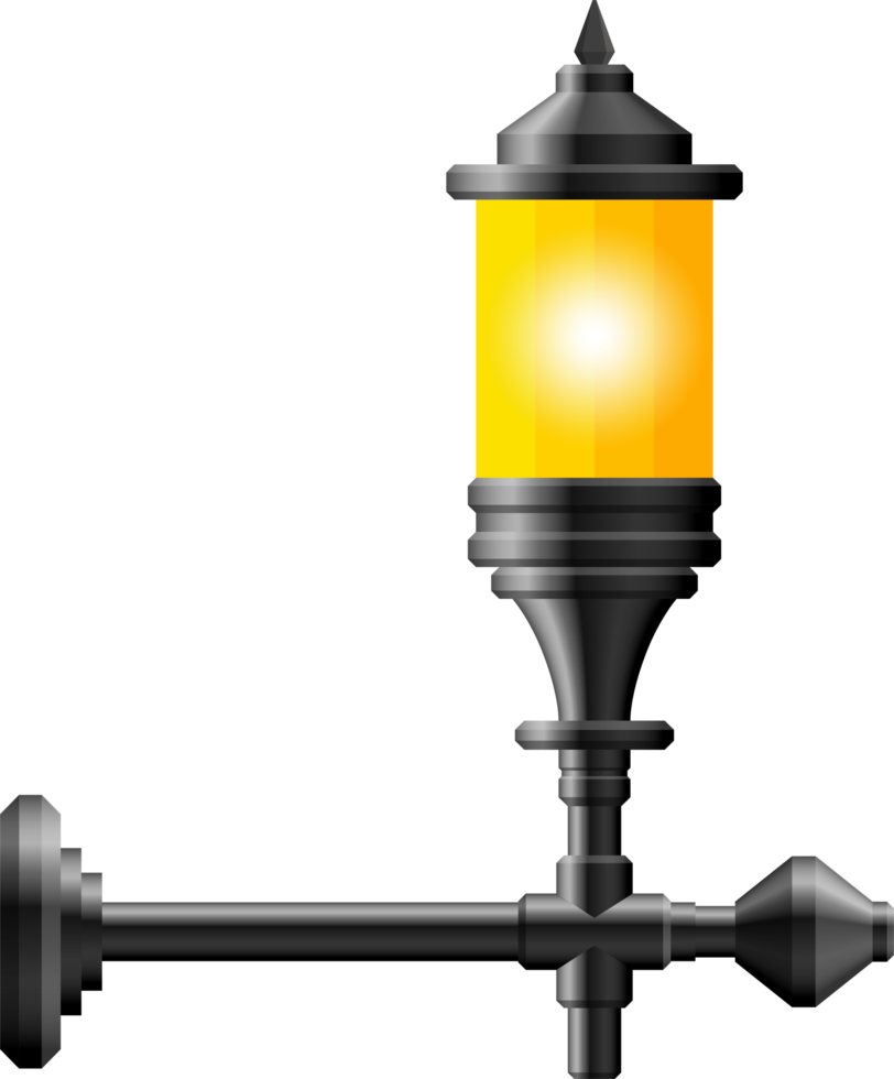 Black realistic street light clip art png