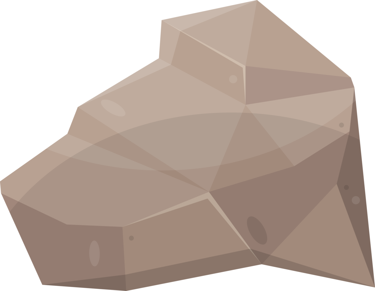 Rock stones and boulders in cartoon style png