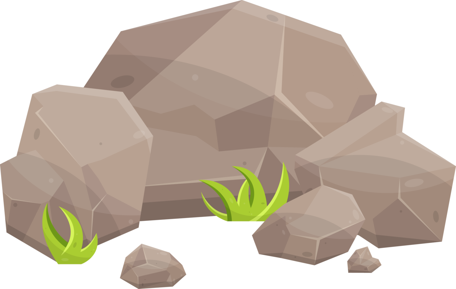 Free Rock stones and boulders in cartoon style 8853540 PNG with Transparent  Background