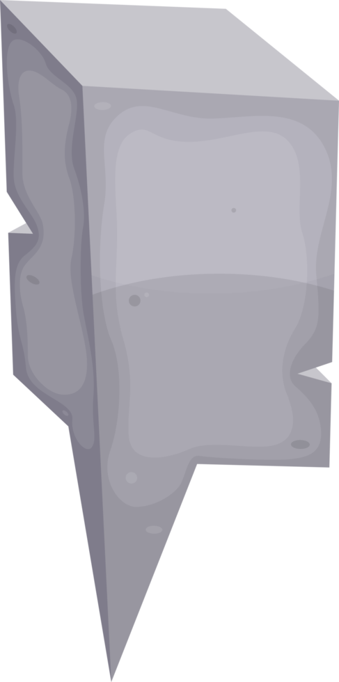 bocadillo de diálogo de piedra en estilo de dibujos animados png