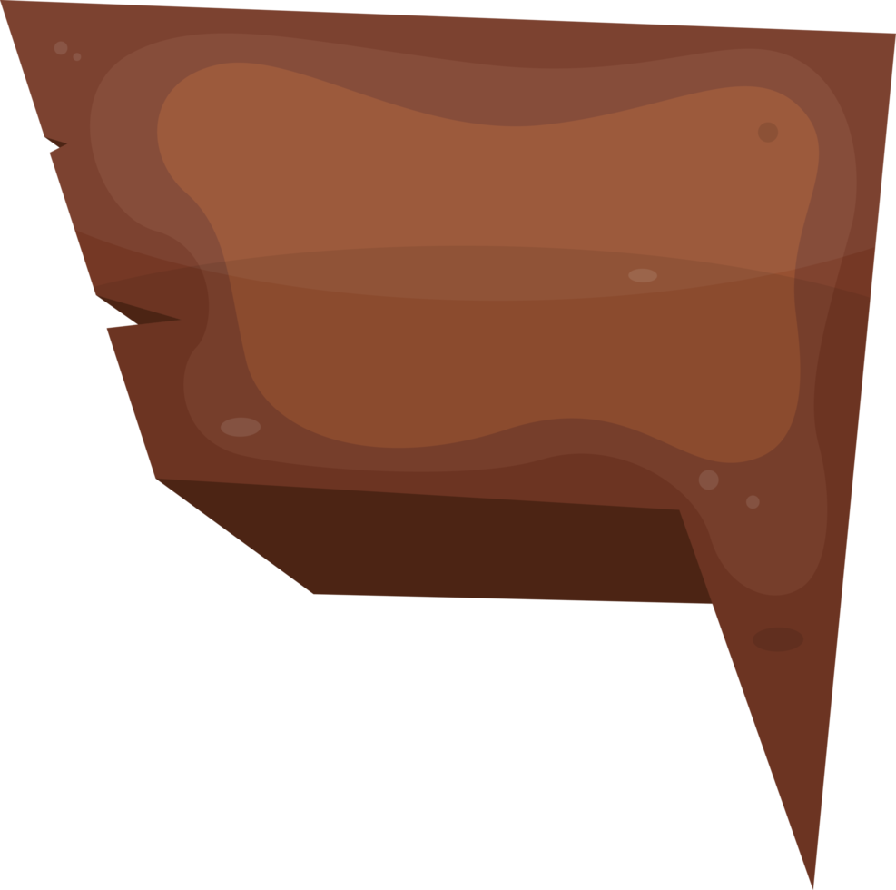 bocadillo de diálogo de madera en estilo de dibujos animados png