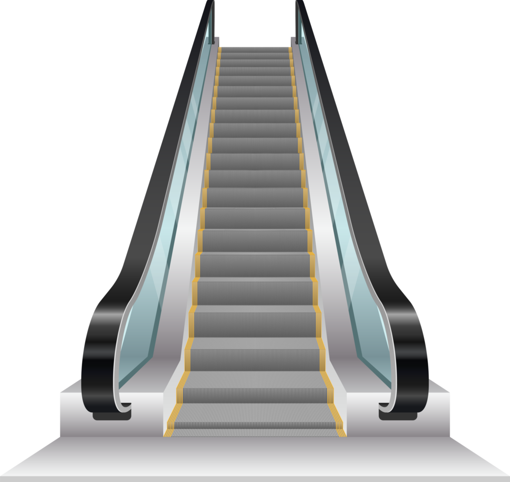 Escalator vector illustration isolated on white background png