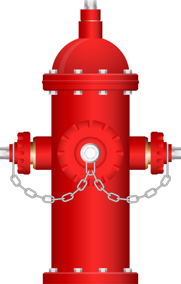 illustrazione vettoriale rossa dell'idrante antincendio isolata png