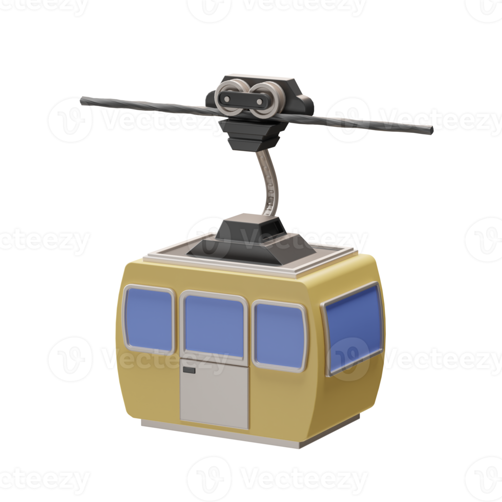 Travel Object, Cable Car, 3d Illustration png