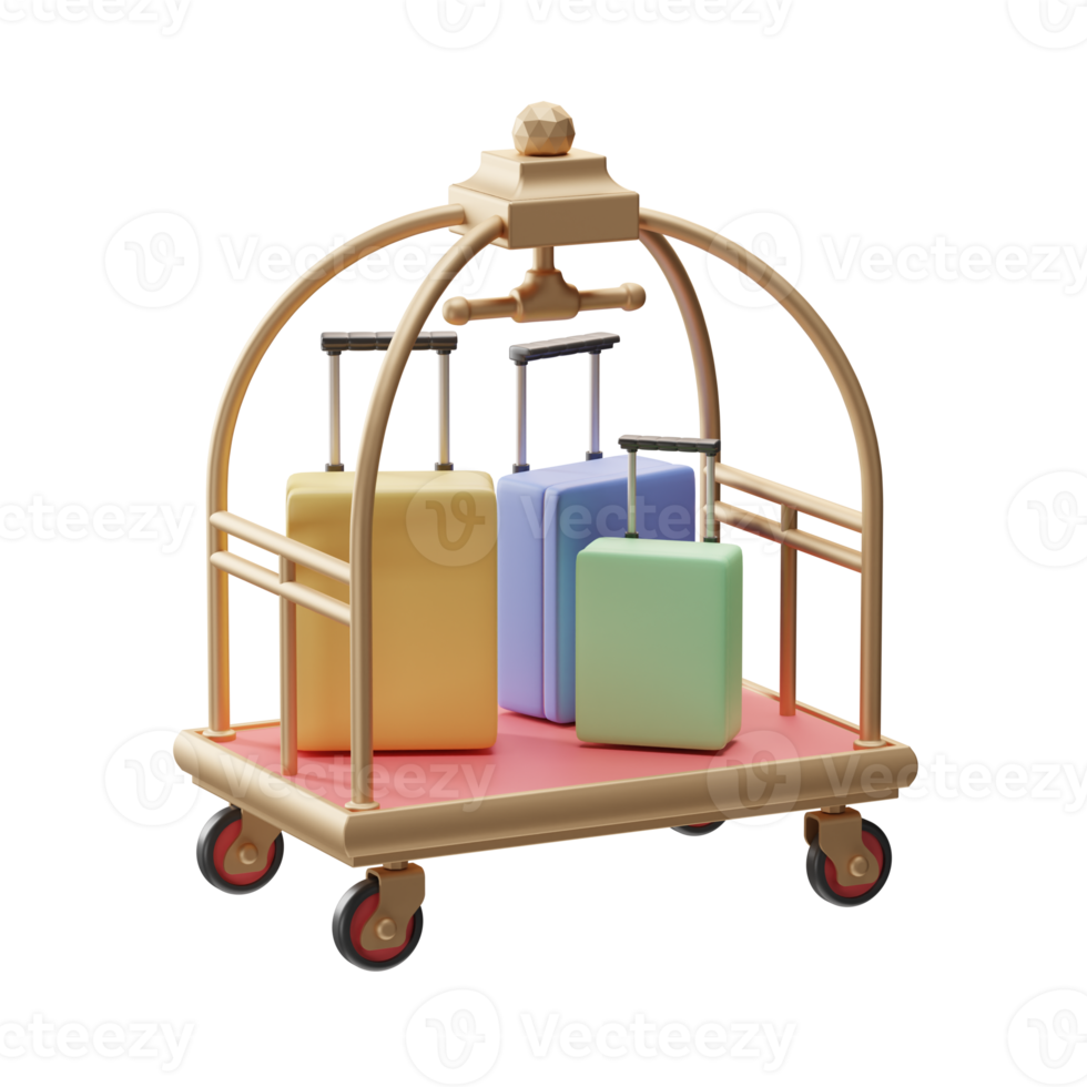 objet de voyage, bagages, illustration 3d png