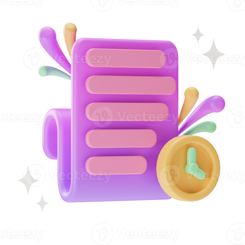 Object Element UI, Schedule, 3d illustration png