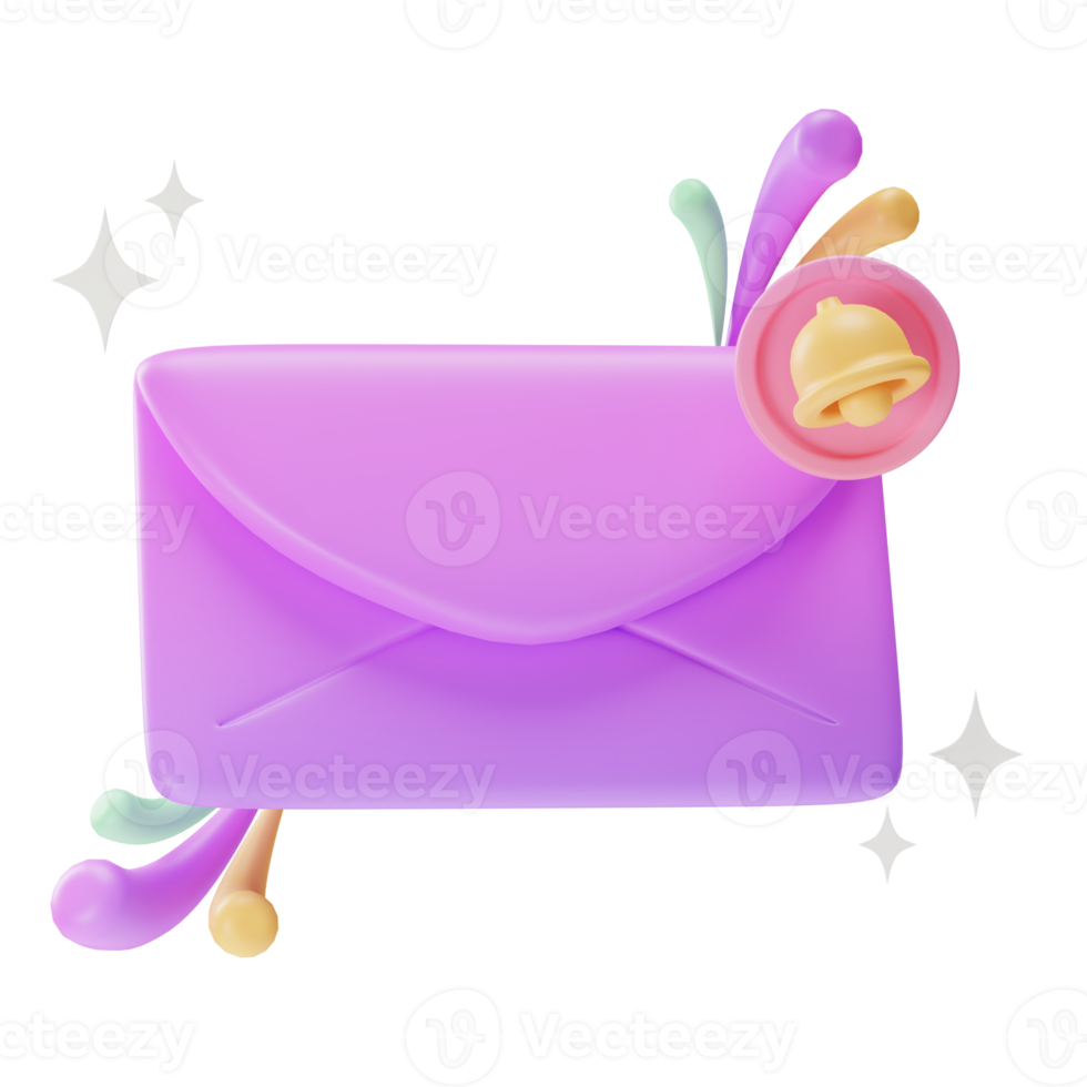 Object Element UI, Email Notification, 3d illustration png