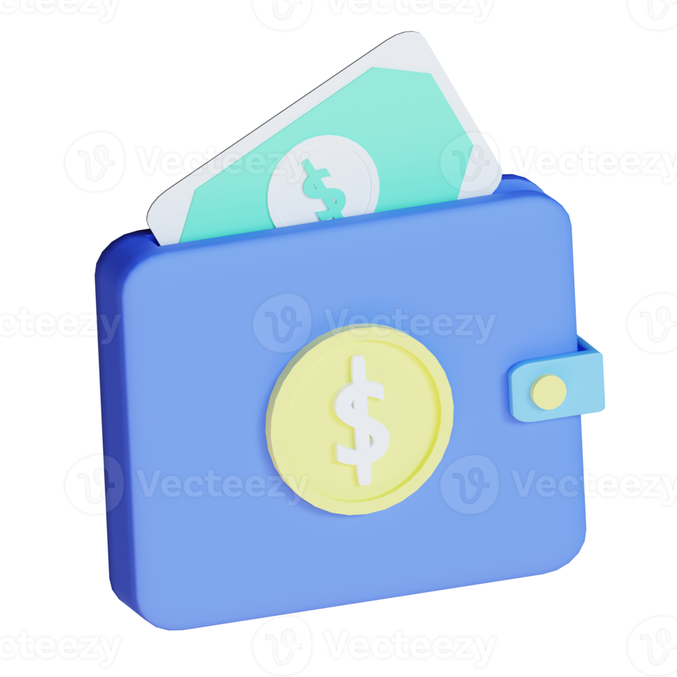 3d illustration wallet png