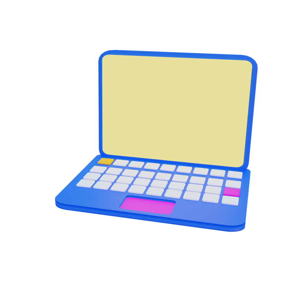 3d illustration laptop png