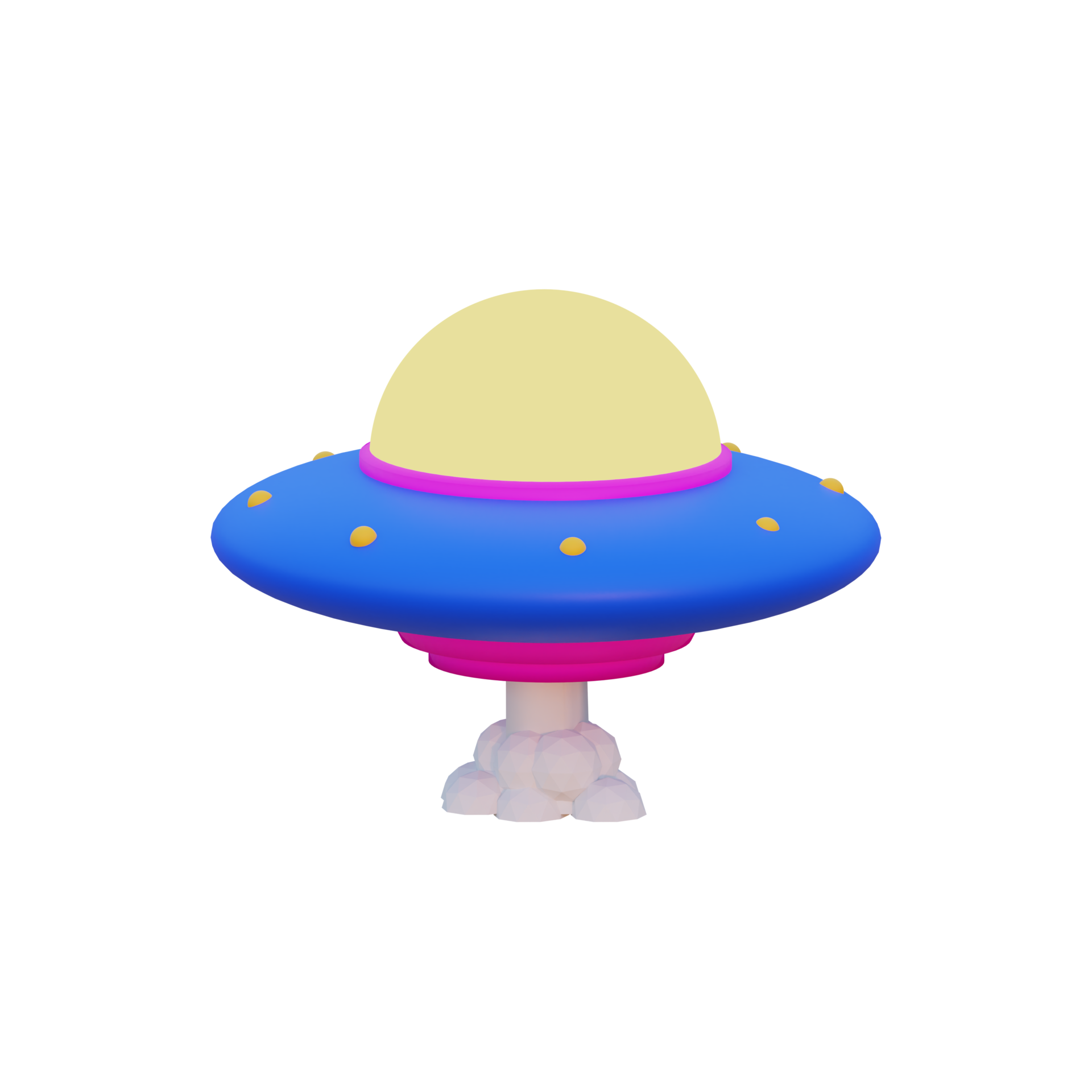 Free 3d illustration alien spaceship 8853678 PNG with Transparent Background