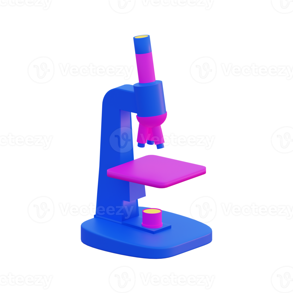 3d illustration microscope png