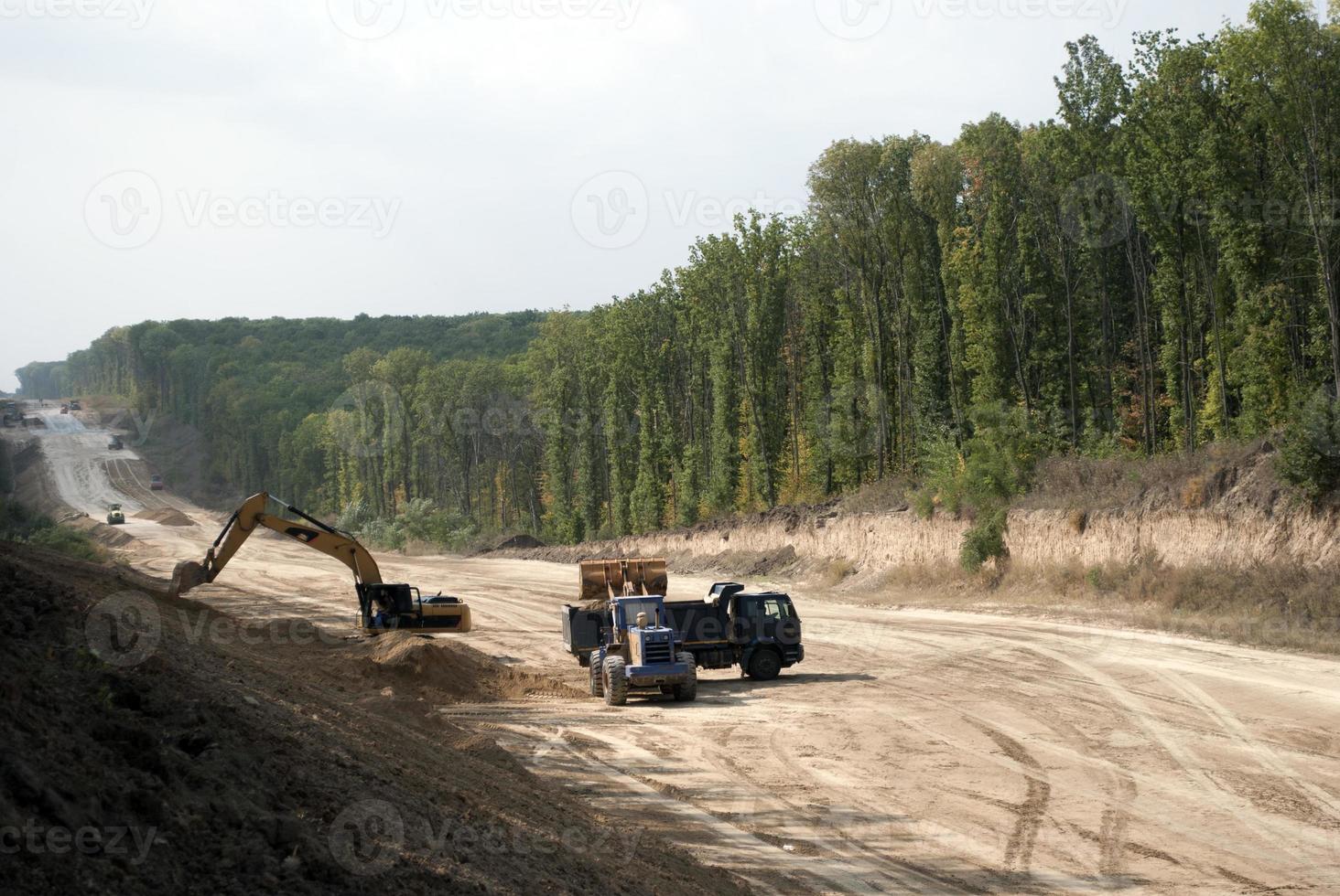 construction work with equipment photo