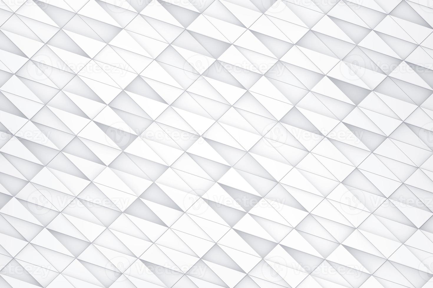 Abstract white geometric pattern background. Chaotic mosaic surface polygons 3d rendering photo
