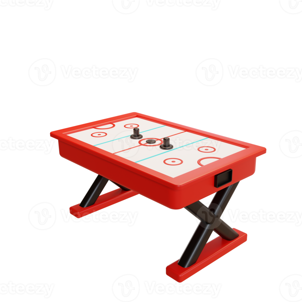 airhockey illustratie 3d png