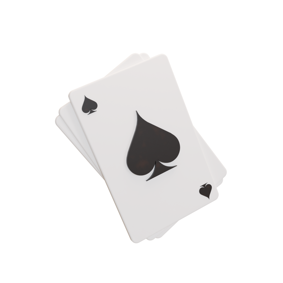 playing cards illustration 3d png