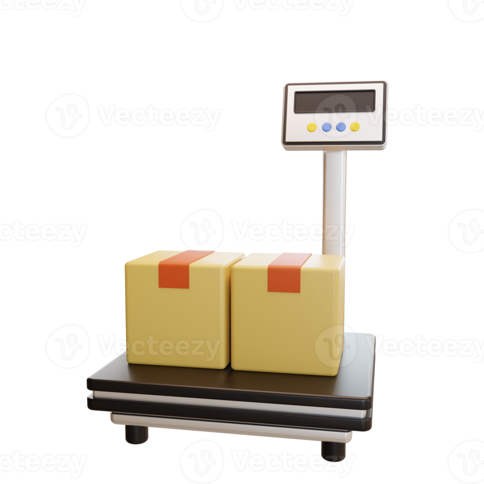 Weight scale illustration 3d png