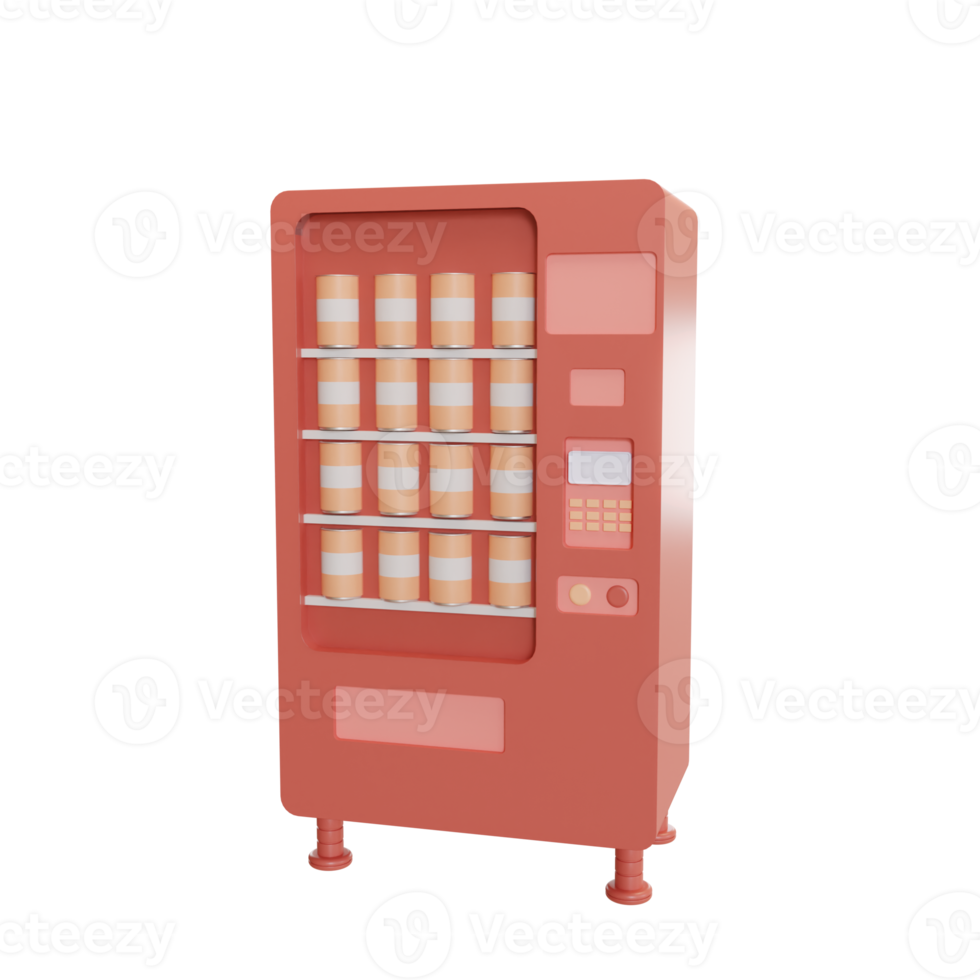 Vending machine illustration 3d png