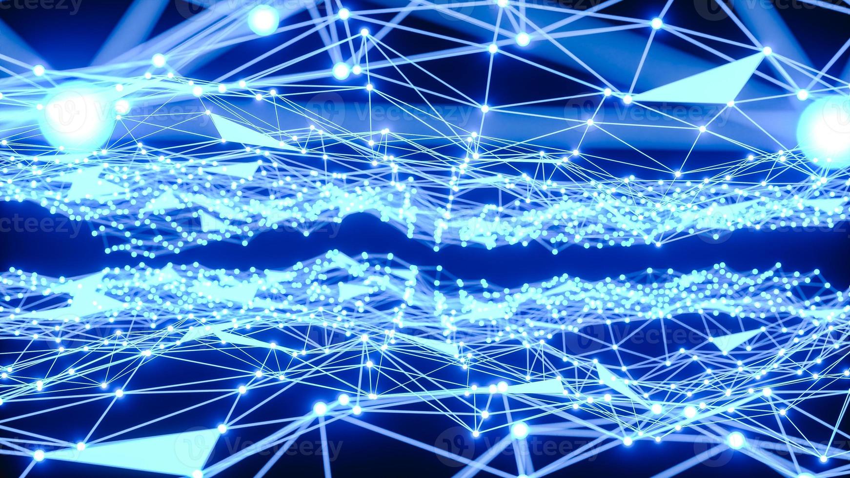 3D render. Digital abstract background with connected dots and lines. Digital plexus photo
