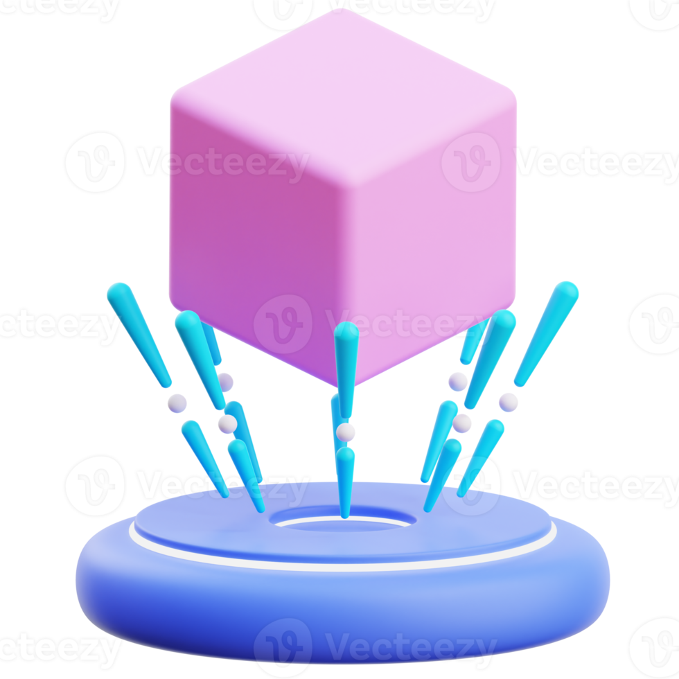 3D Render Illustration of Hologram png